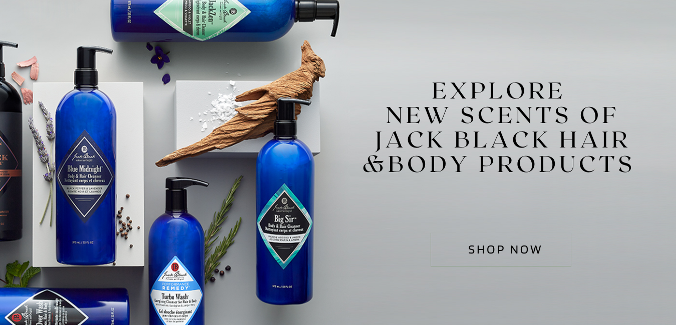 Explore new scents of Jack Black hair & body products